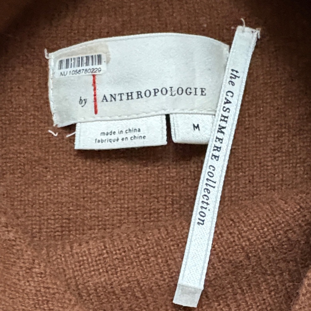 Anthropologie Cashmere Brown Knit Top - Picture 2 of 3